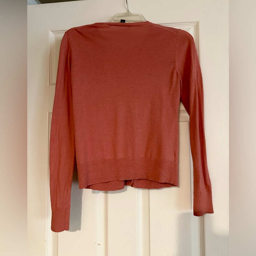 Ann Taylor Coral Cardigan XS Button Front Lightweight Sweater - Picture 4 of 8